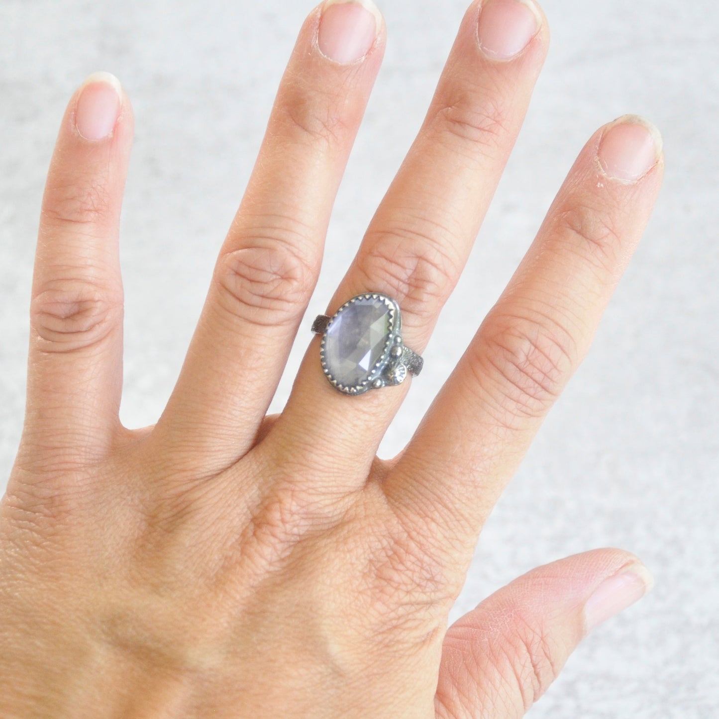 Amethyst Faceted Ring No. 2 • Size 8 US