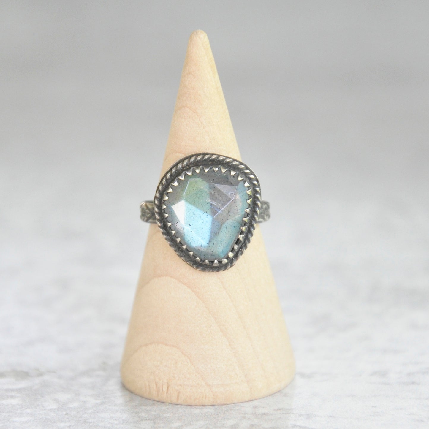 Labradorite Faceted Ring No. 1 • Size 6 US