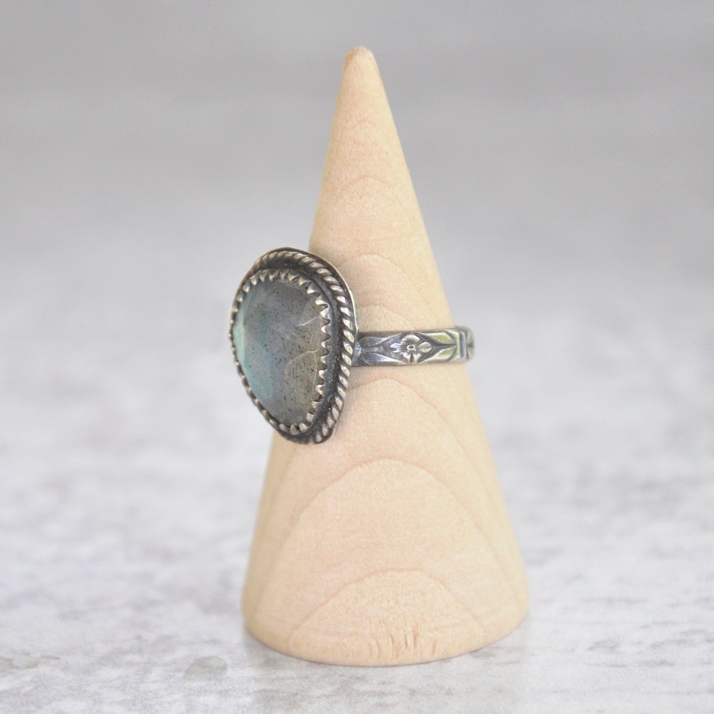 Labradorite Faceted Ring No. 1 • Size 6 US
