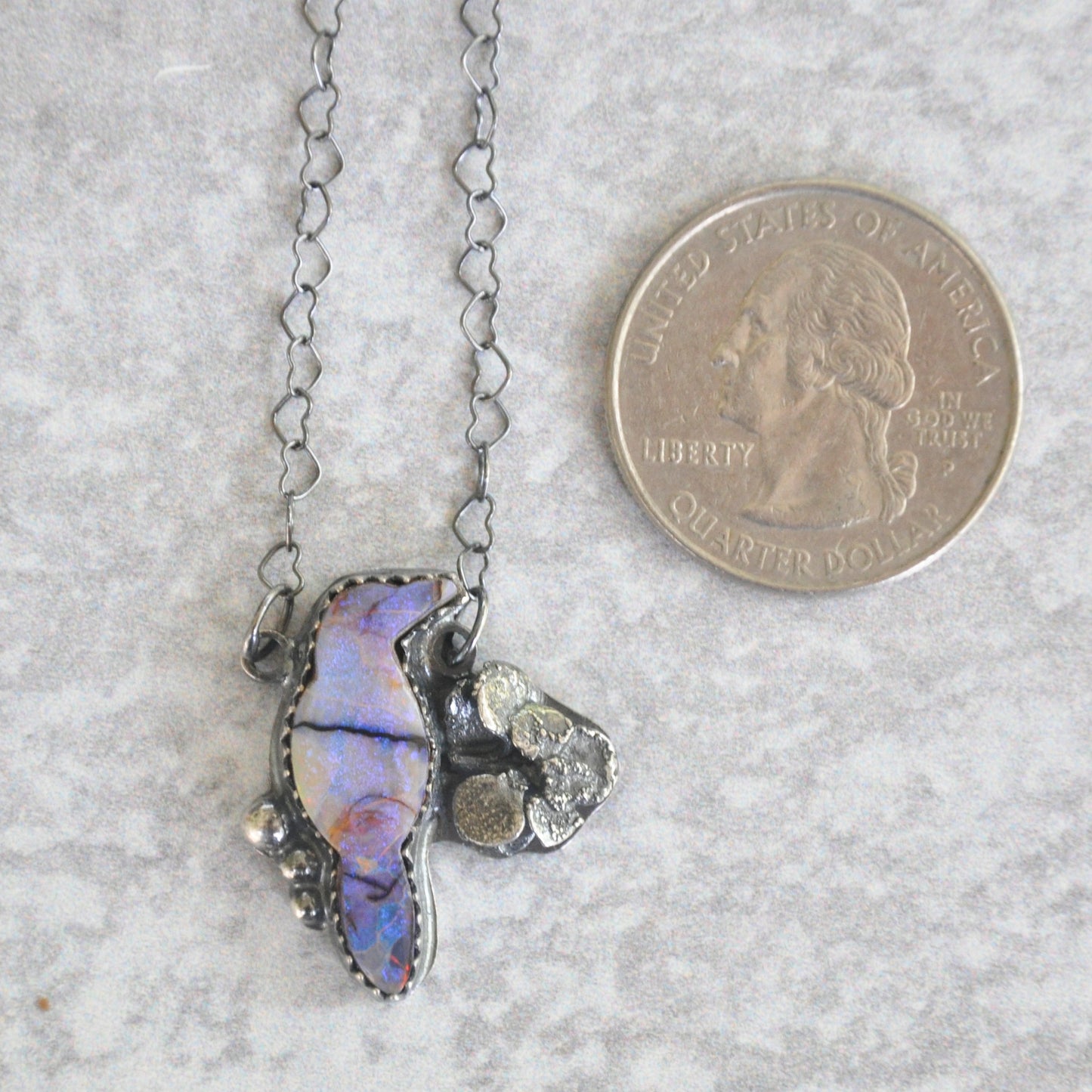 Monarch Opal Bird Pendant