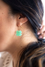 Load image into Gallery viewer, Clover Earrings - Kelly Green