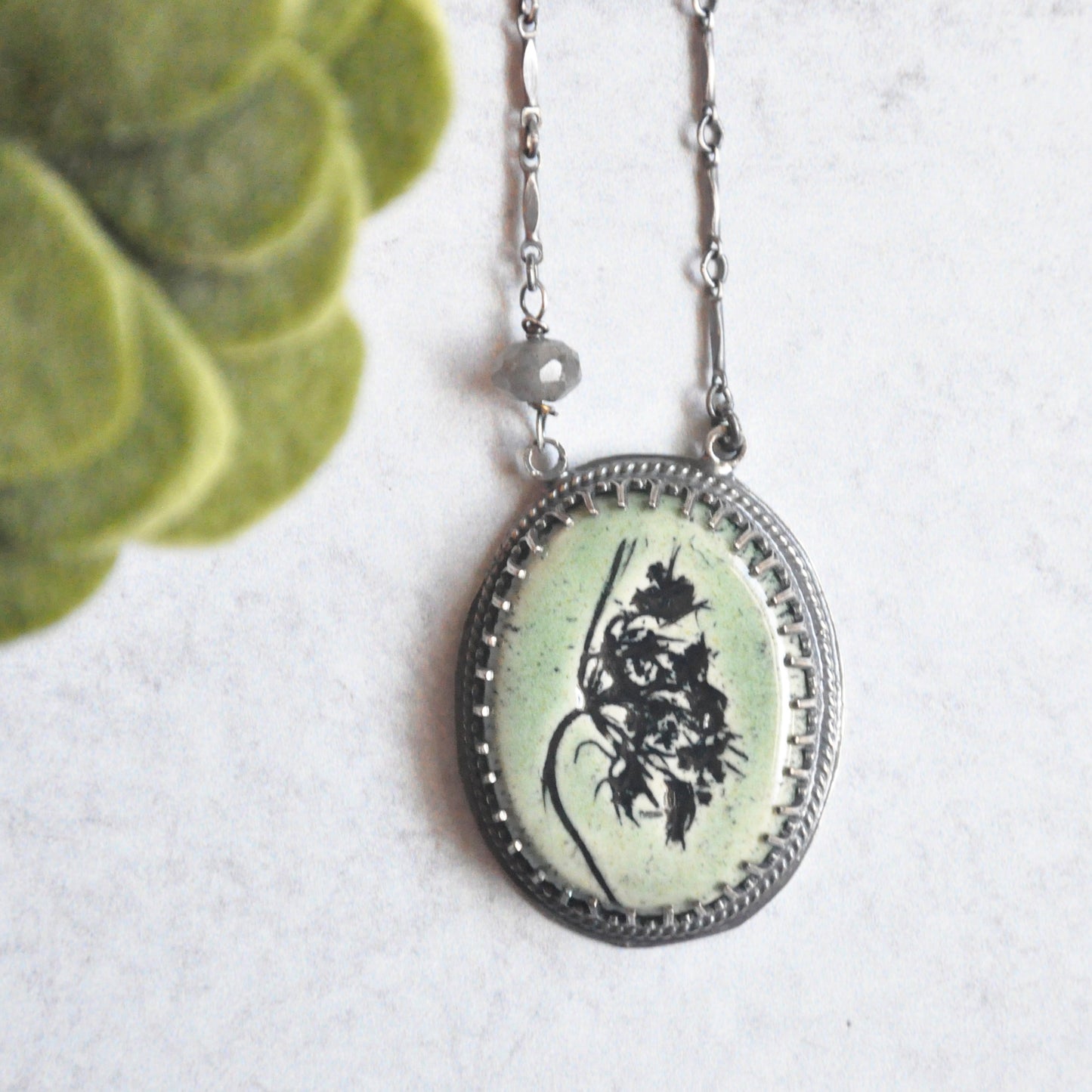 Botanical + Labradorite Pendant