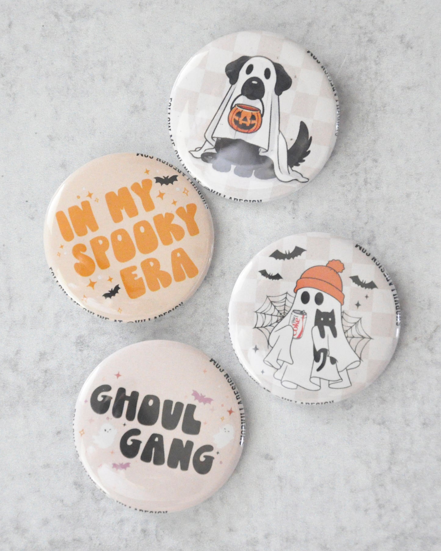 Spooky Pinback Buttons Set
