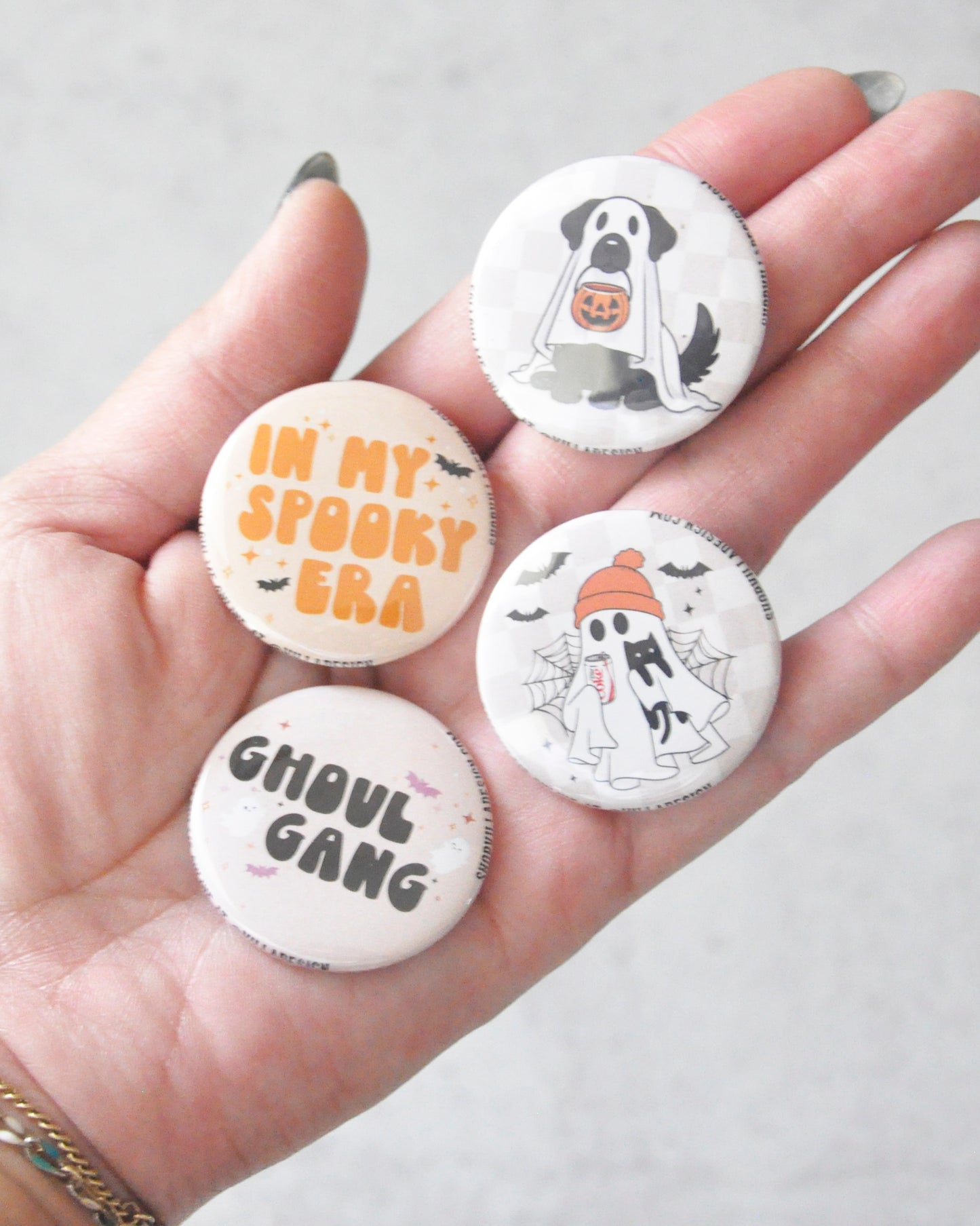 Spooky Pinback Buttons Set