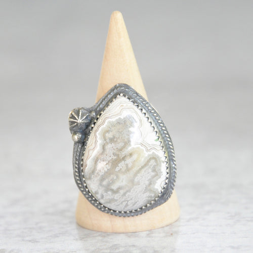 Agate Teardrop Ring No. 2 • Size 8 US
