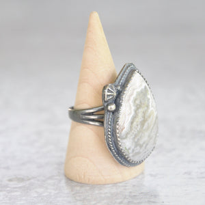 Agate Teardrop Ring No. 2 • Size 8 US