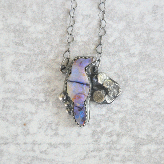 Monarch Opal Bird Pendant