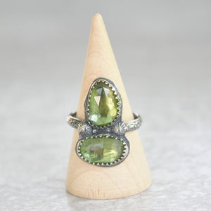 Peridot Faceted Ring No. 1  • Size 8 US