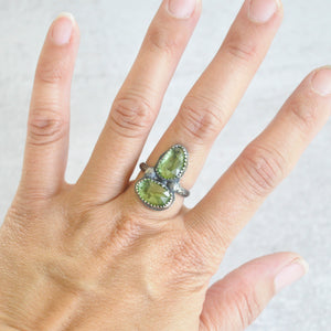Peridot Faceted Ring No. 1  • Size 8 US