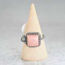 Load image into Gallery viewer, Pink Opal Faceted Square Ring No. 1  • Size 7 US