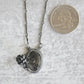 Reticulated Black Quartz  + Succulent Necklace