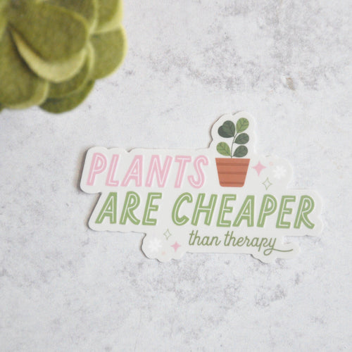 Plants are Cheaper Sticker