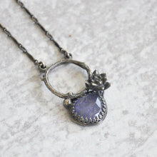 Load image into Gallery viewer, Tanzanite + Succulent Pendant