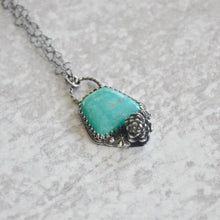 Load image into Gallery viewer, Turquoise + Succulent Pendant No. 2