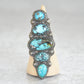 Statement Mixed Turquoise Ring • Size 7.25 US