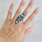 Statement Mixed Turquoise Ring • Size 7.25 US