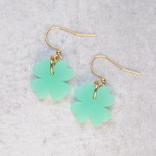 Load image into Gallery viewer, Clover Earrings - Kelly Green