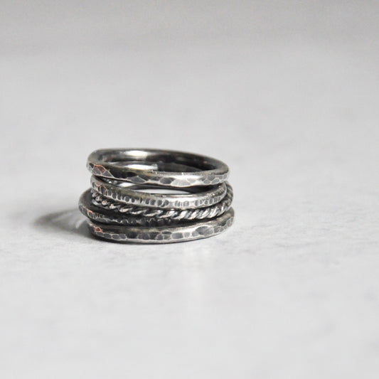 Silver Stackable Rings