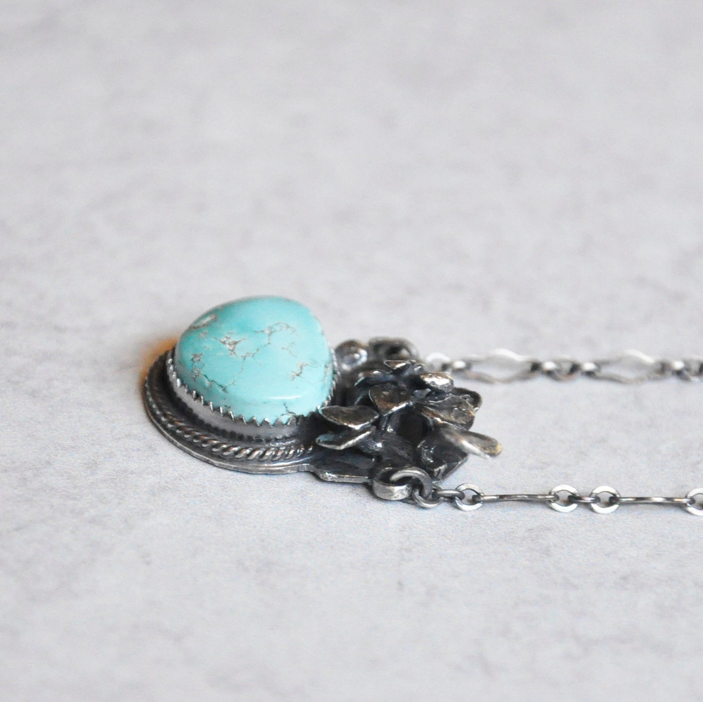 Turquoise + Succulent Pendant No. 1