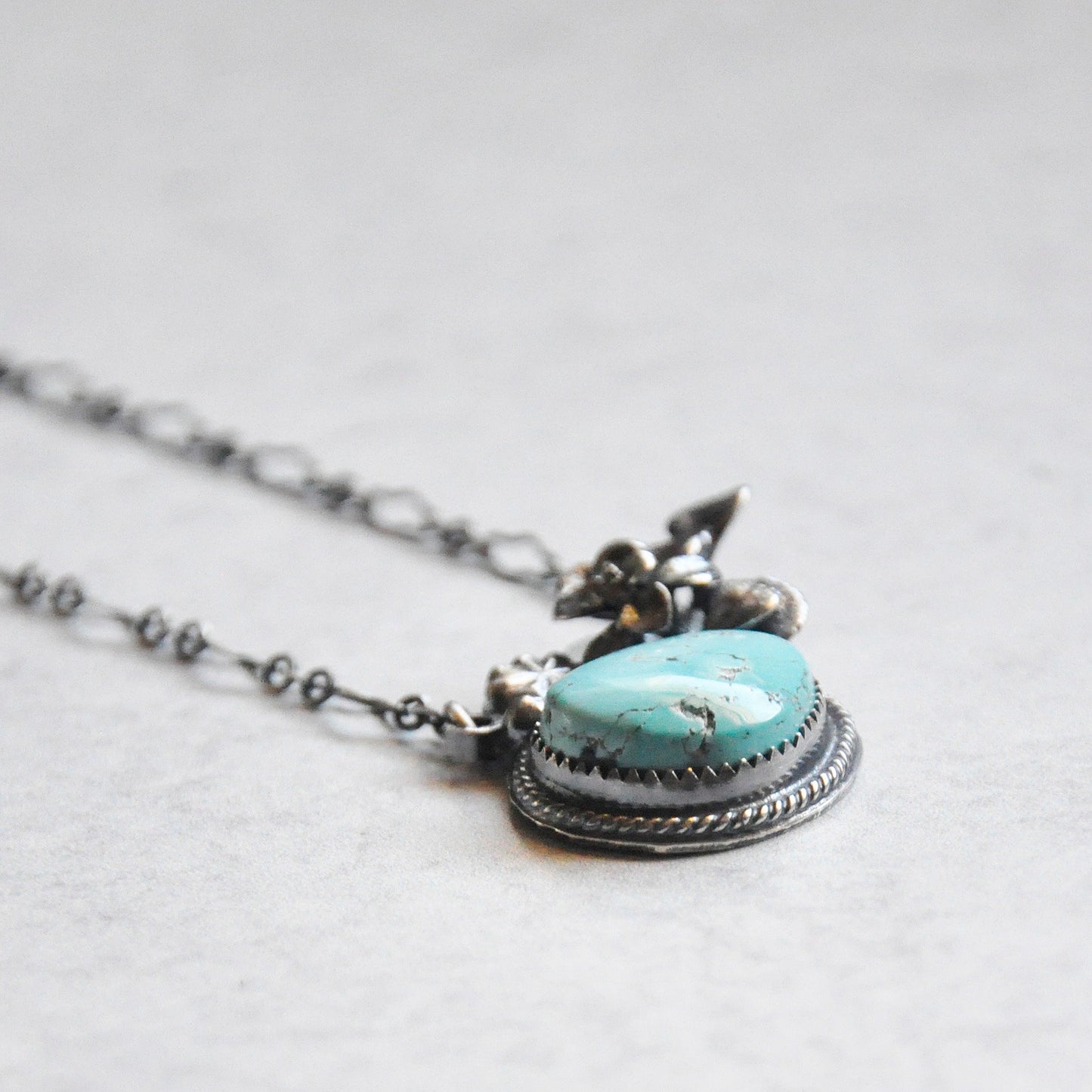 Turquoise + Succulent Pendant No. 1