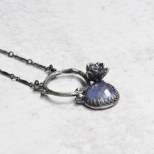 Load image into Gallery viewer, Tanzanite + Succulent Pendant